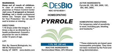 Pyrrole - DSRT50 Pyrrole 8 25 16